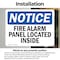 Signmission Fire Alarm Panel Located Inside, 5 in W x Rectangle, Vinyl Decal OS-2PACK-NS-D-35-L-12533 - alternate 5